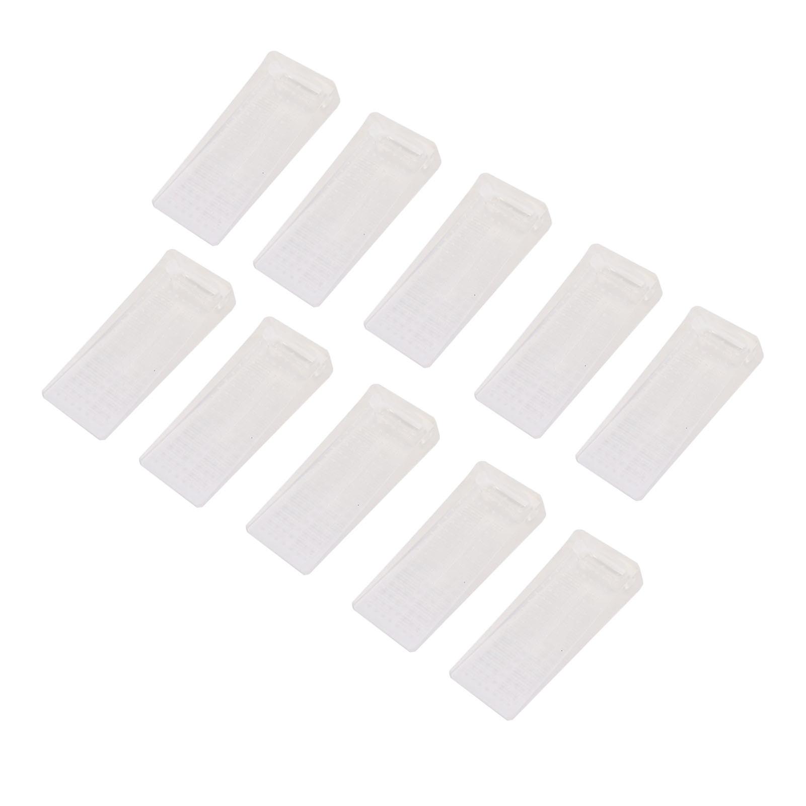 10 Pcs Door Stoppers Drill Free Stackable Transparent TPR Flexible Anti Collision Door Stop Wedges 