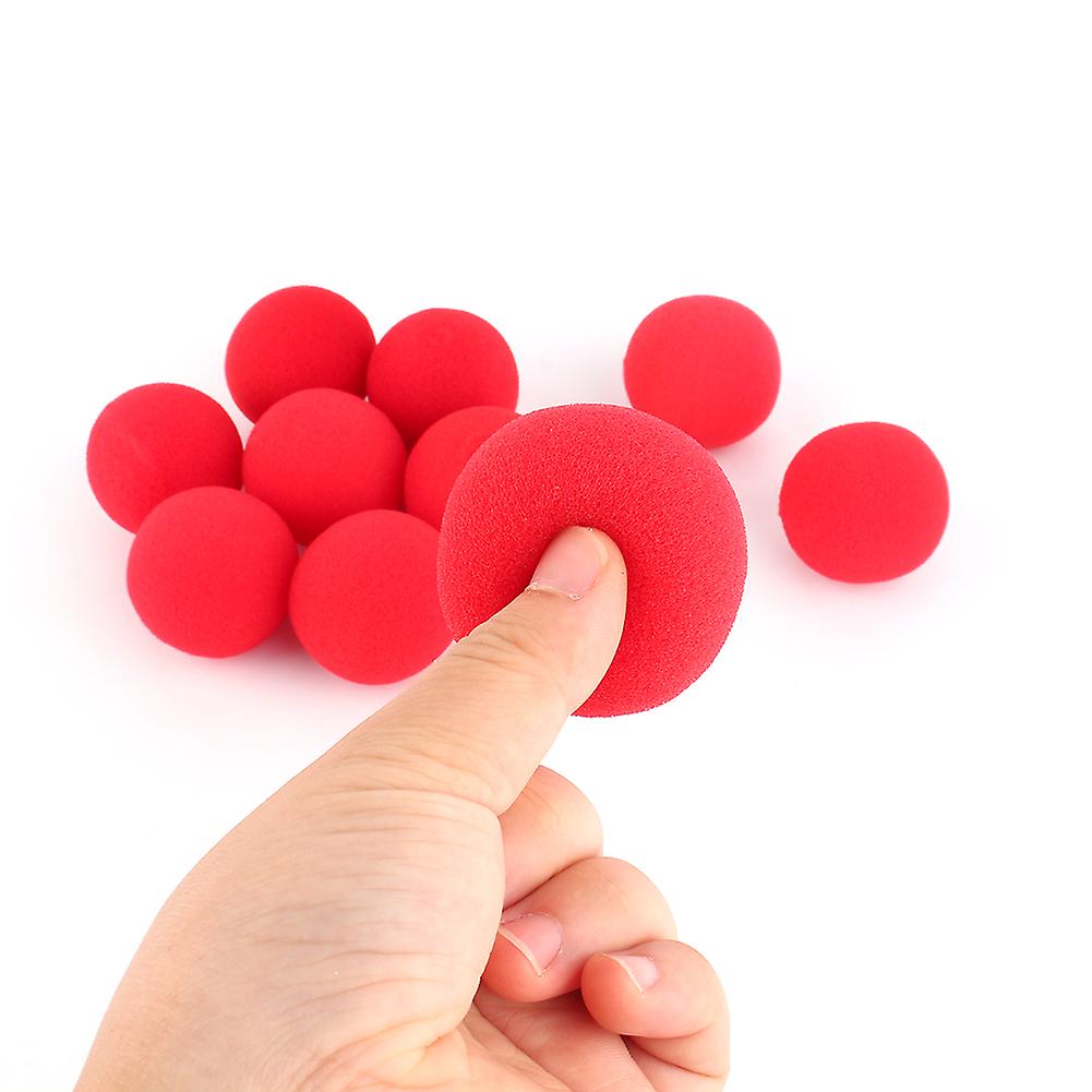 10Pcs Red 4.5cm Soft Sponge Balls Magic Trick Comedy Props