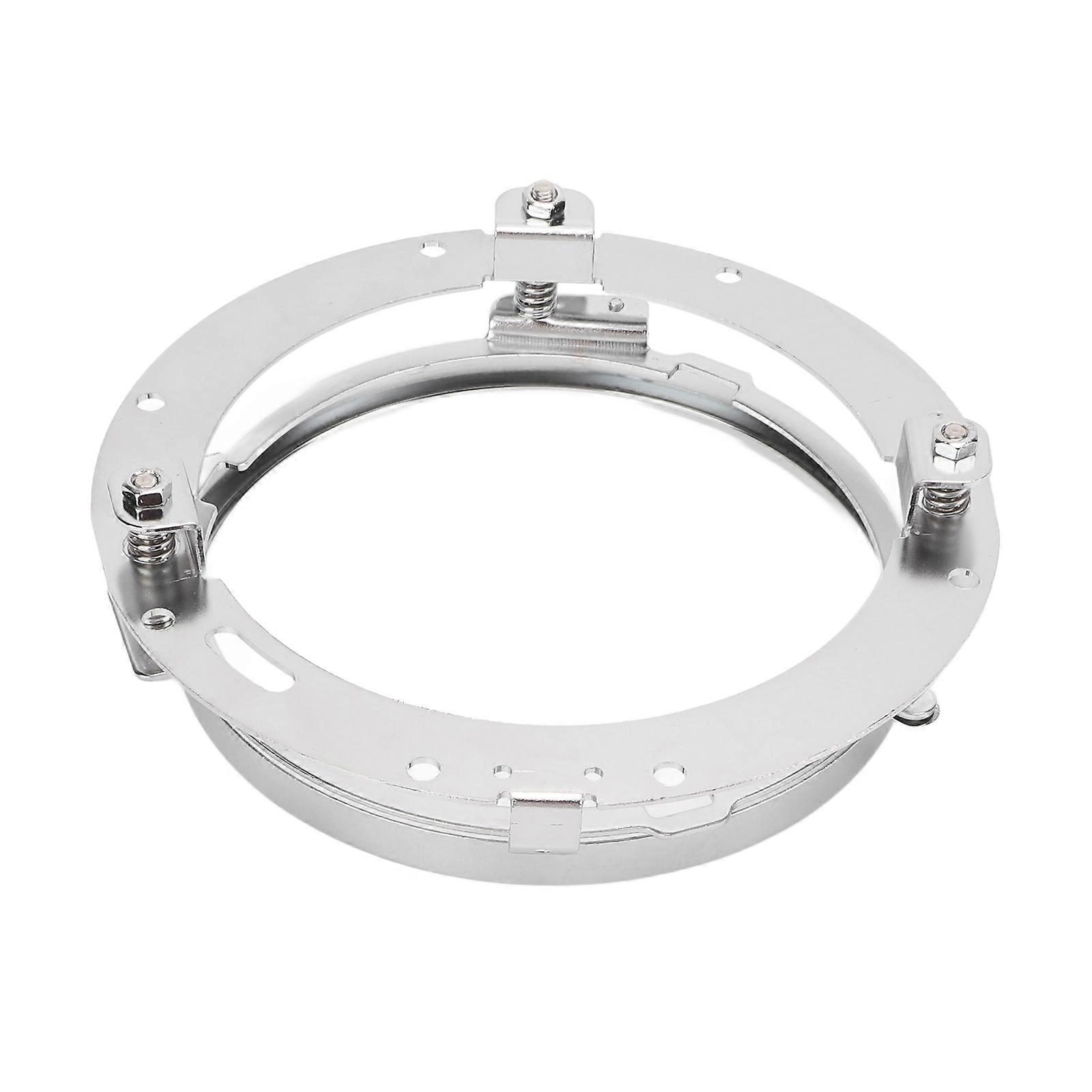 7 Inch Motorcycle Headlight Adapter Round Mounting Ring Bracket Head Lamp Adapter Silver Round Headlight Bracket