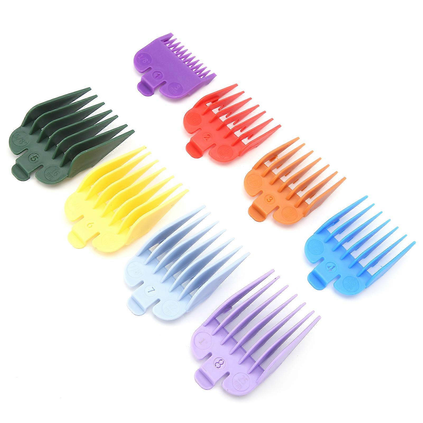 8PCS Guide Comb Set Colorful Replacement Attachment Cutting Guards for Hair Clipper Trimmer A-B