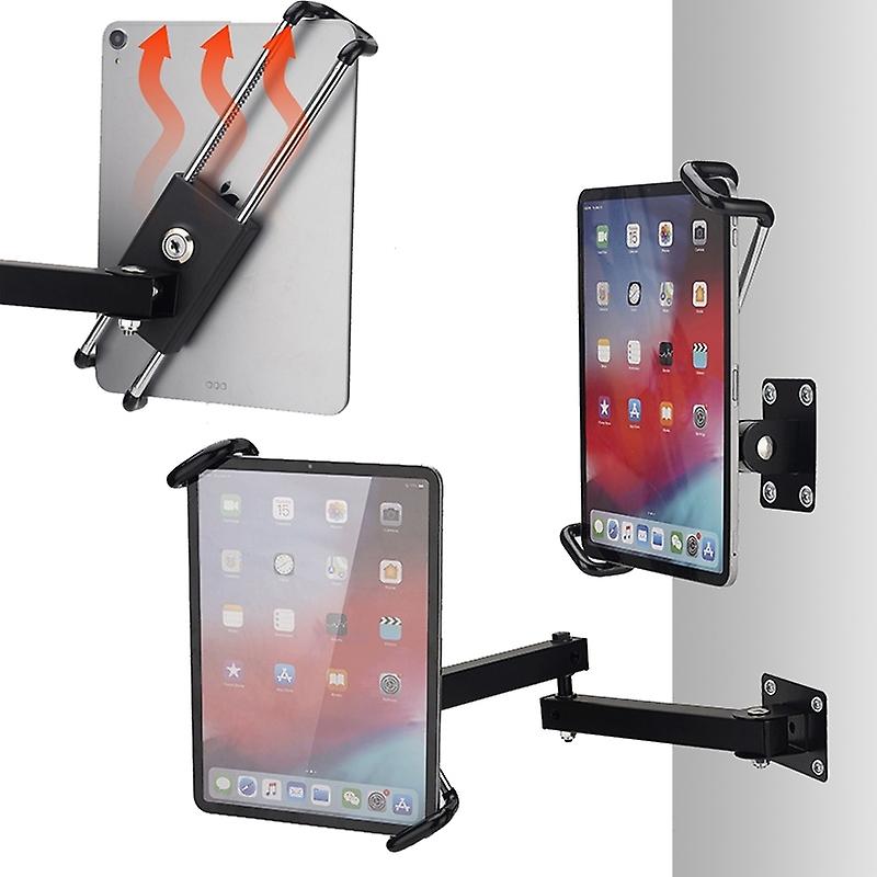 Tablet Wall Mount Holder With Anti Theft Security Lock With Lock Long Arm