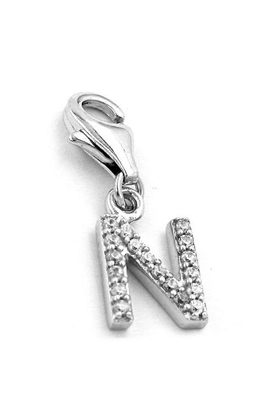 Pendant Charm Letter N Silver 925 - Gl90955