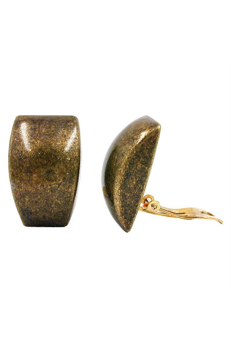 Clip-on Earring Trapezium Antique Look - Gl06188