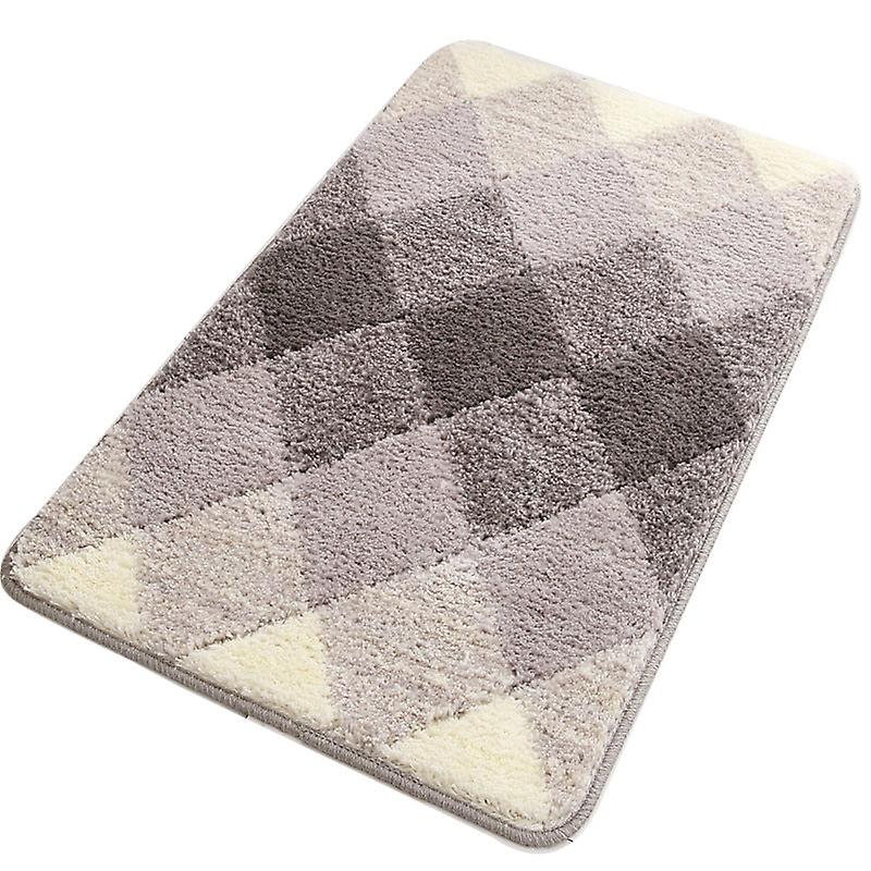 Bath Mat Non Slip Absorbent Shower Bathroom Rug Carpet Flocking