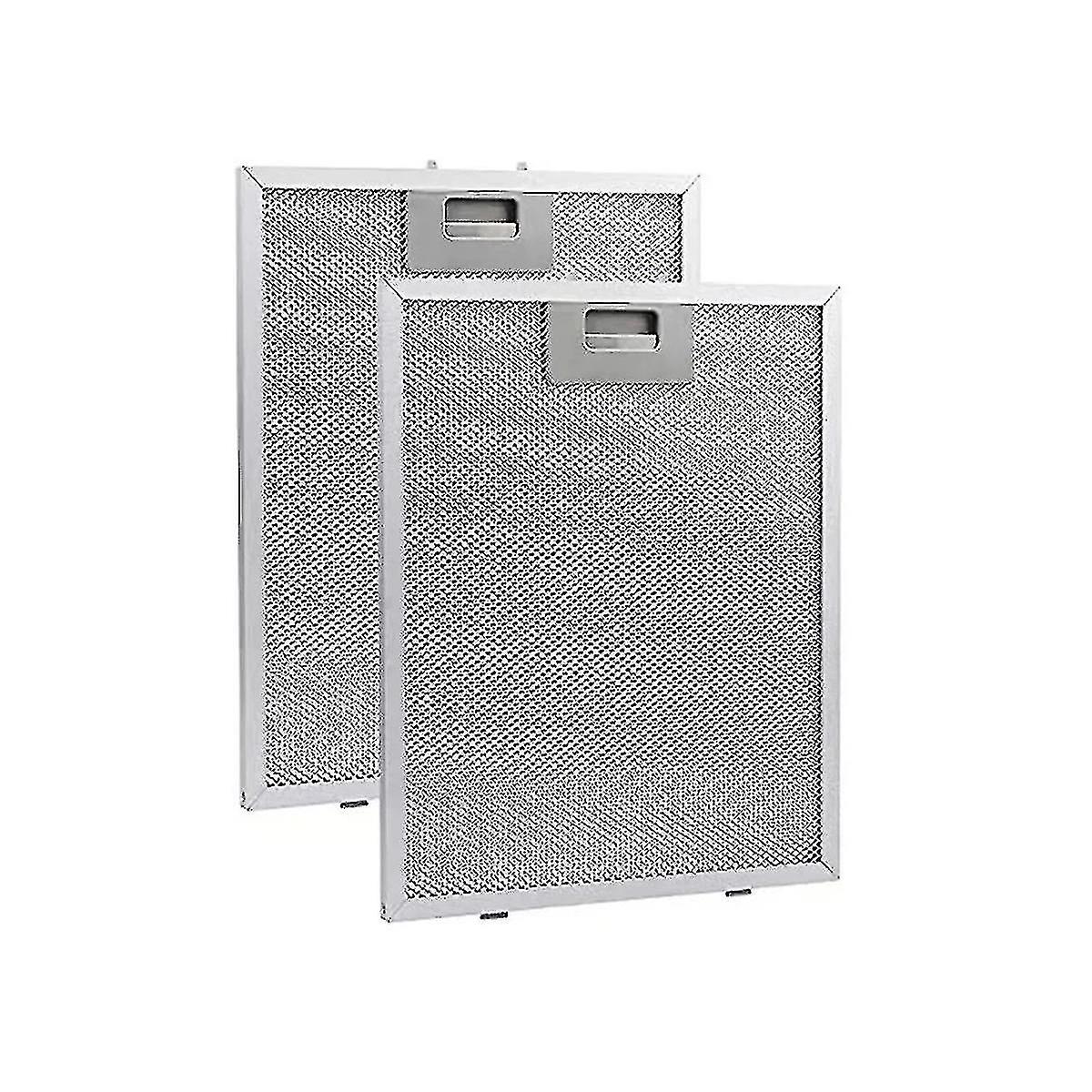 2pcs Range Hood Filter Cooker Hood Grease Filter Kitchen Extractor Ventilation Aluminium Aspirator