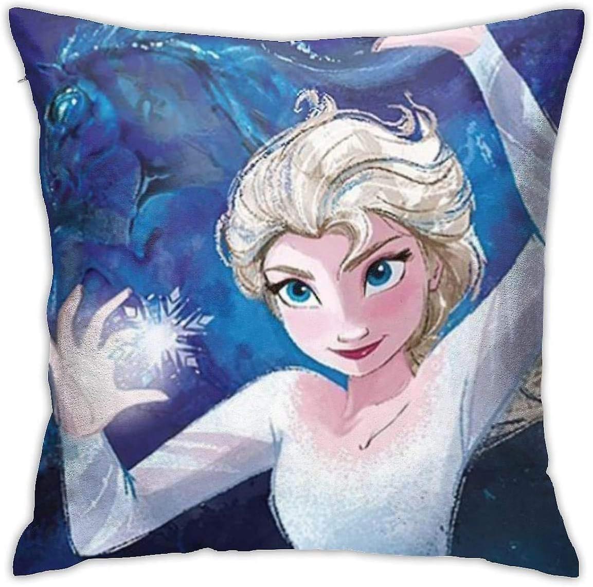 スロー枕カバーアイシャプリンセス枕カバークッションケースソファベッドチェアホームデコレーション用。(18x18インチ)AA-2611