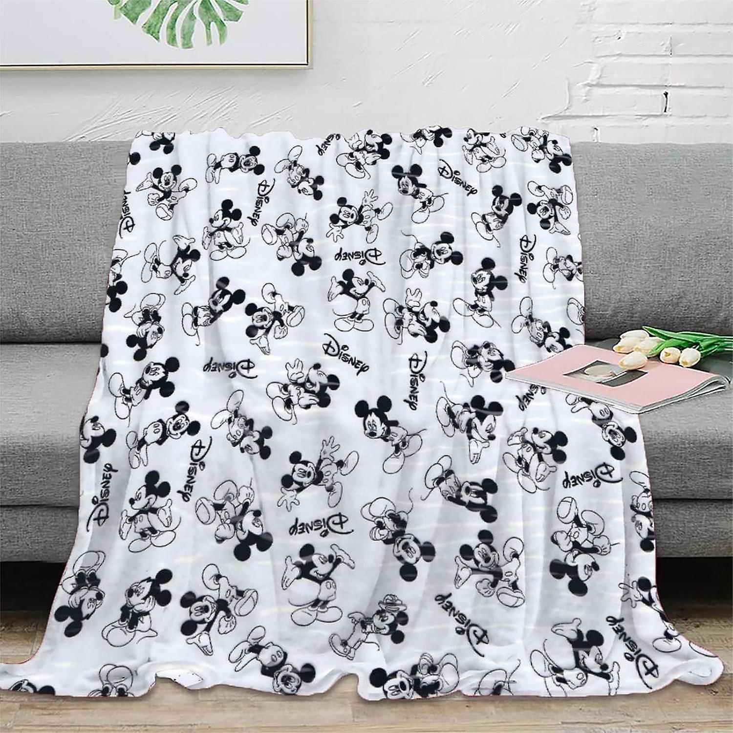 Mickey Mouse couverture épaisse, couverture en flanelle, couverture chaude et confortable, couverture super douce et moelleuse, jeter, couverture de canapé facile à entretenir