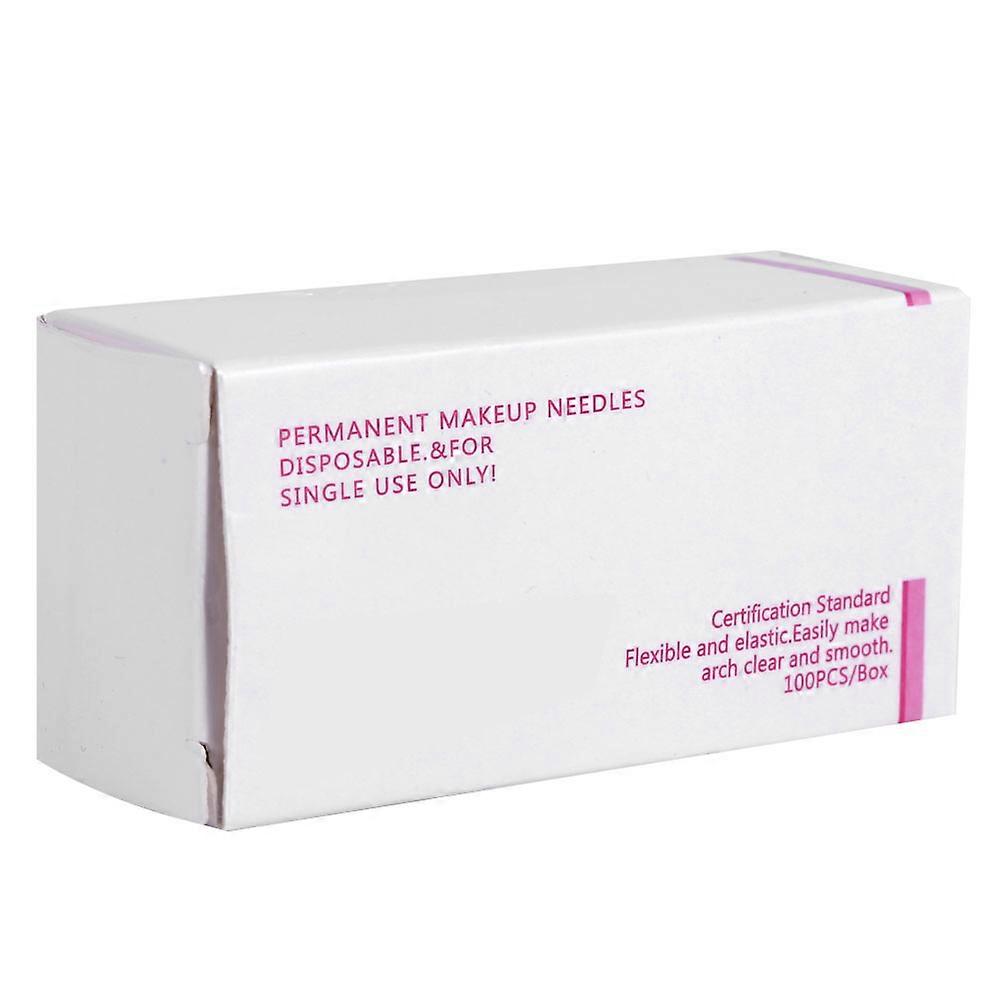 100Pcs 3 Types Disposable Round Liner Eyebrow Tattoo Needles Permanent Makeup Tool 1R