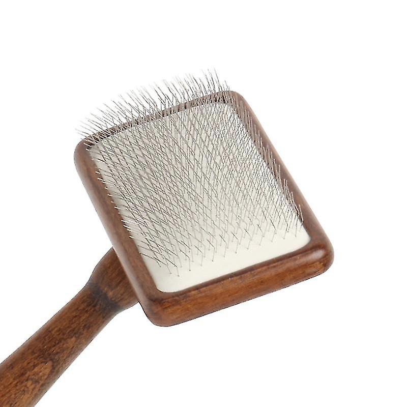 שיער לחמניית נפח מעצבי חיות מחמד מברשת אביזרים לכלב טיפוח מסרק ידית עץ כרית אוויר מחט לעיסוי חיית מחמד