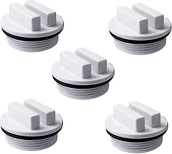 5 Pcs Winterizing Plug Pool Return Plug 1.5 Inch Threaded Pool Hose Plugs Swimming Pool Spa Return Drain Line With Seal