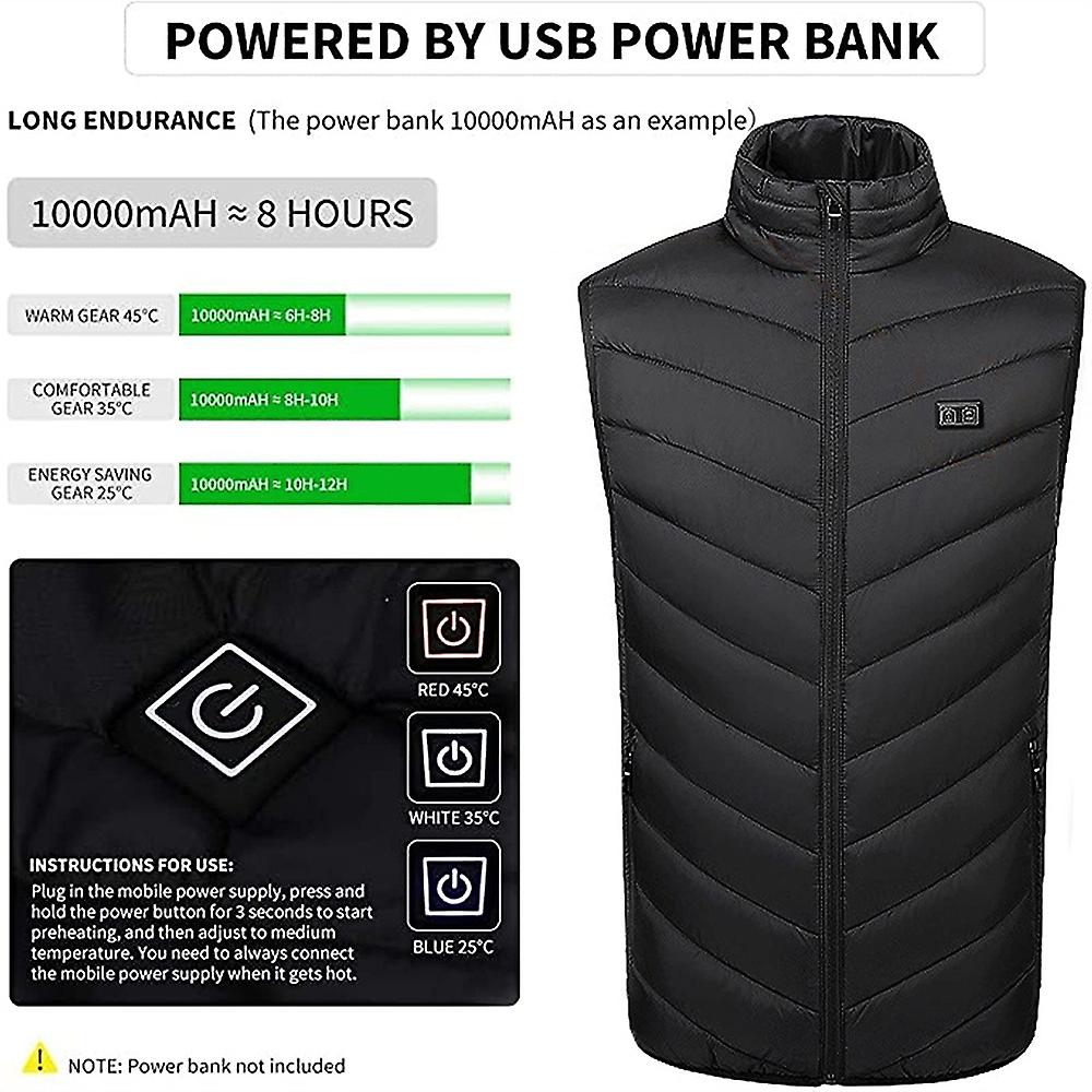 9/11 Places Heated Vest Men Women Usb Heated Jacket Heating Vest