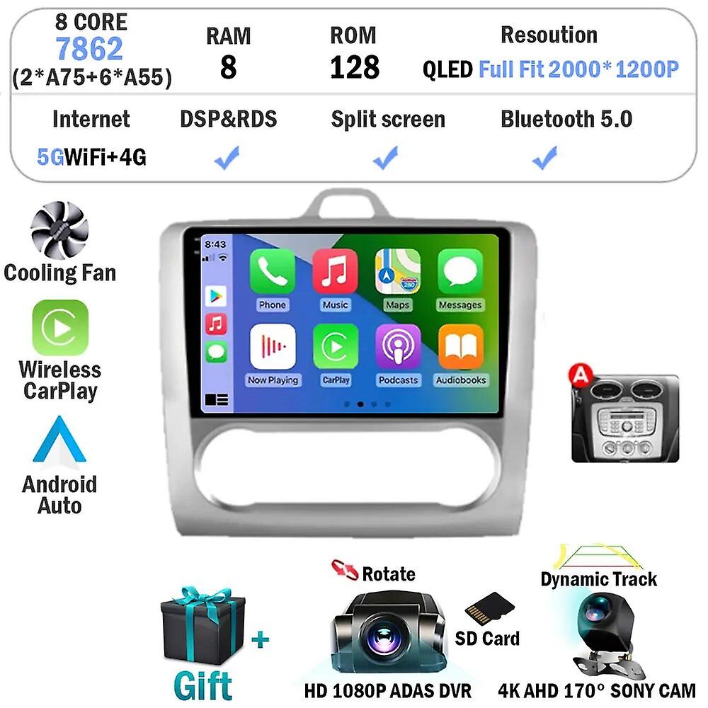 Android 13 Autoradio Audio Per Auto Per Ford Focus 2 3 Mk2 Mk3 2004 2005-2011 Lettore Multimediale Gps Wifi 4g Unità Di Navigazione Principale