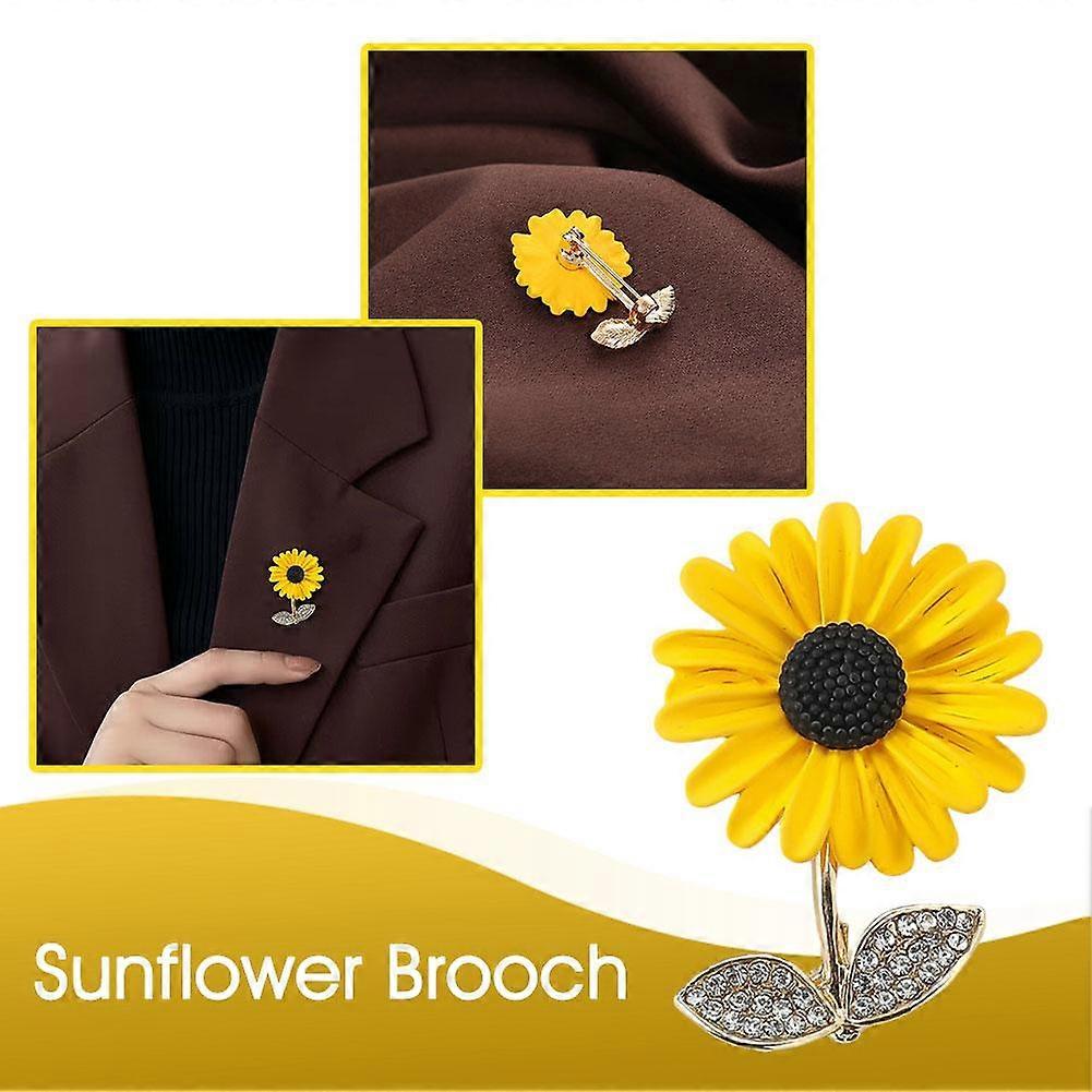 Broche de girassol acessório sofisticado e requintado para ternos e camisas