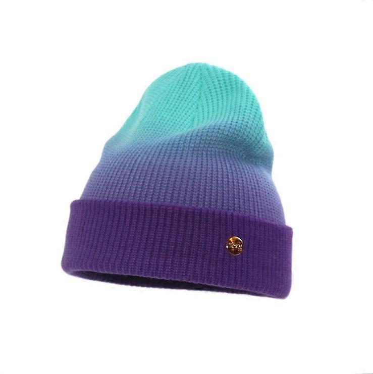 Soft Feel Gradient Color Knitted Winter Beanie Hat