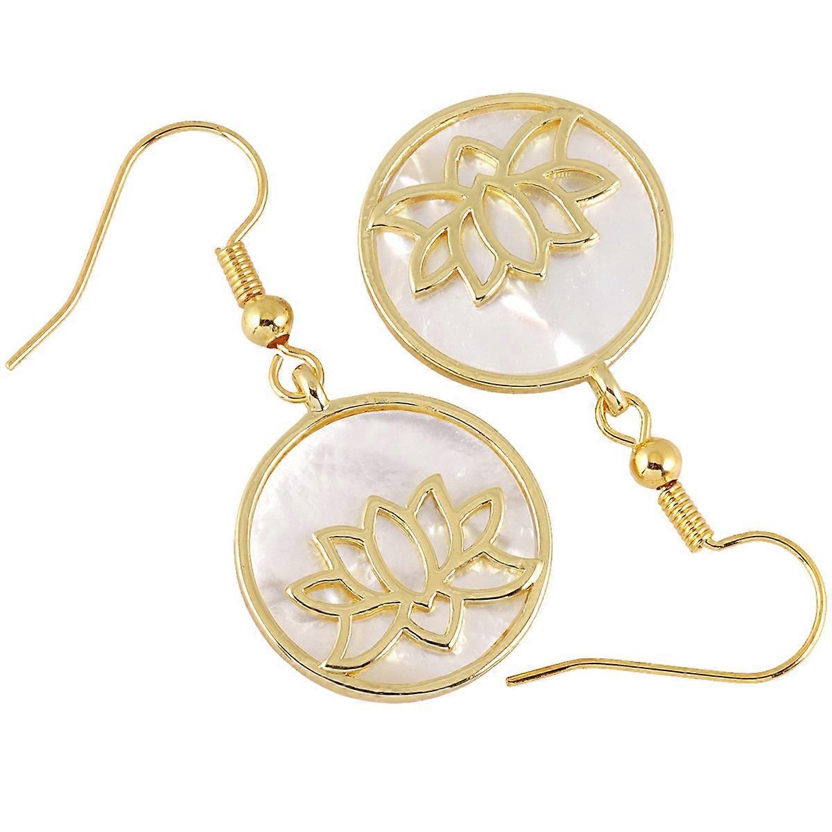 Earrings-Elegant Abalone Bloom-White Shell Floral Glam