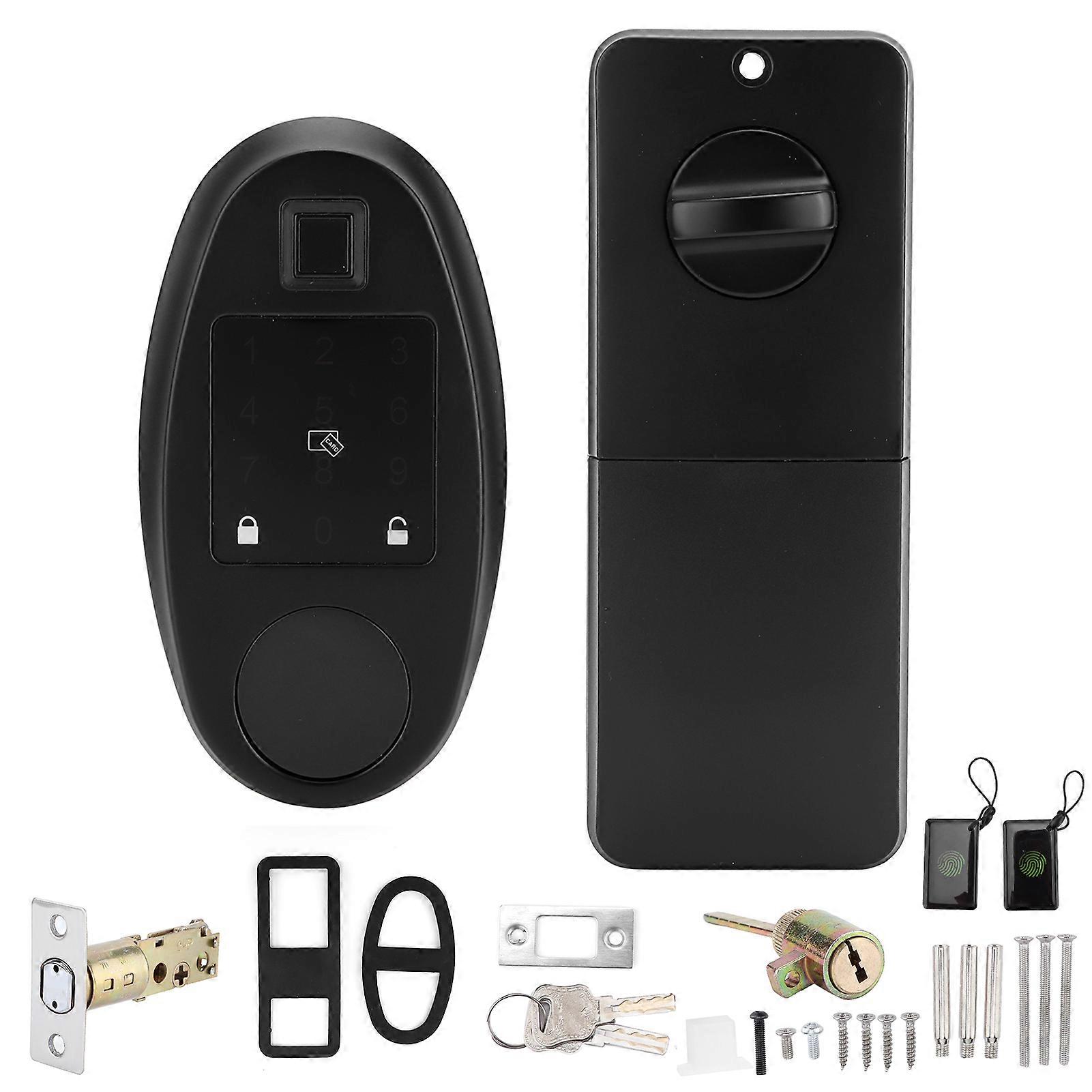 Fingerprint Smart Lock Temporary Password Card Bluetooth Safety With Mechanical Key