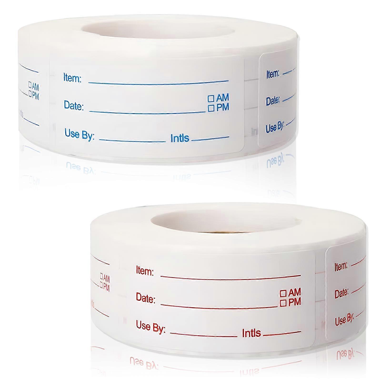 2 rollos de etiquetas de alimentos