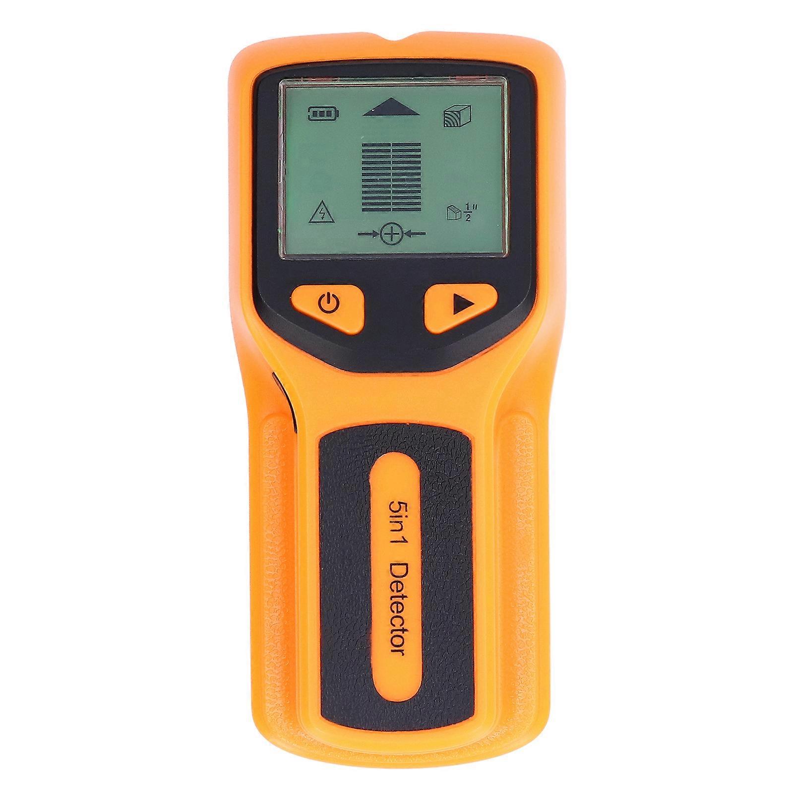 5 em 1 Stud Finder Multifuncional Scanner de Parede LCD Detector Eletrônico de Metais HW430Yellow