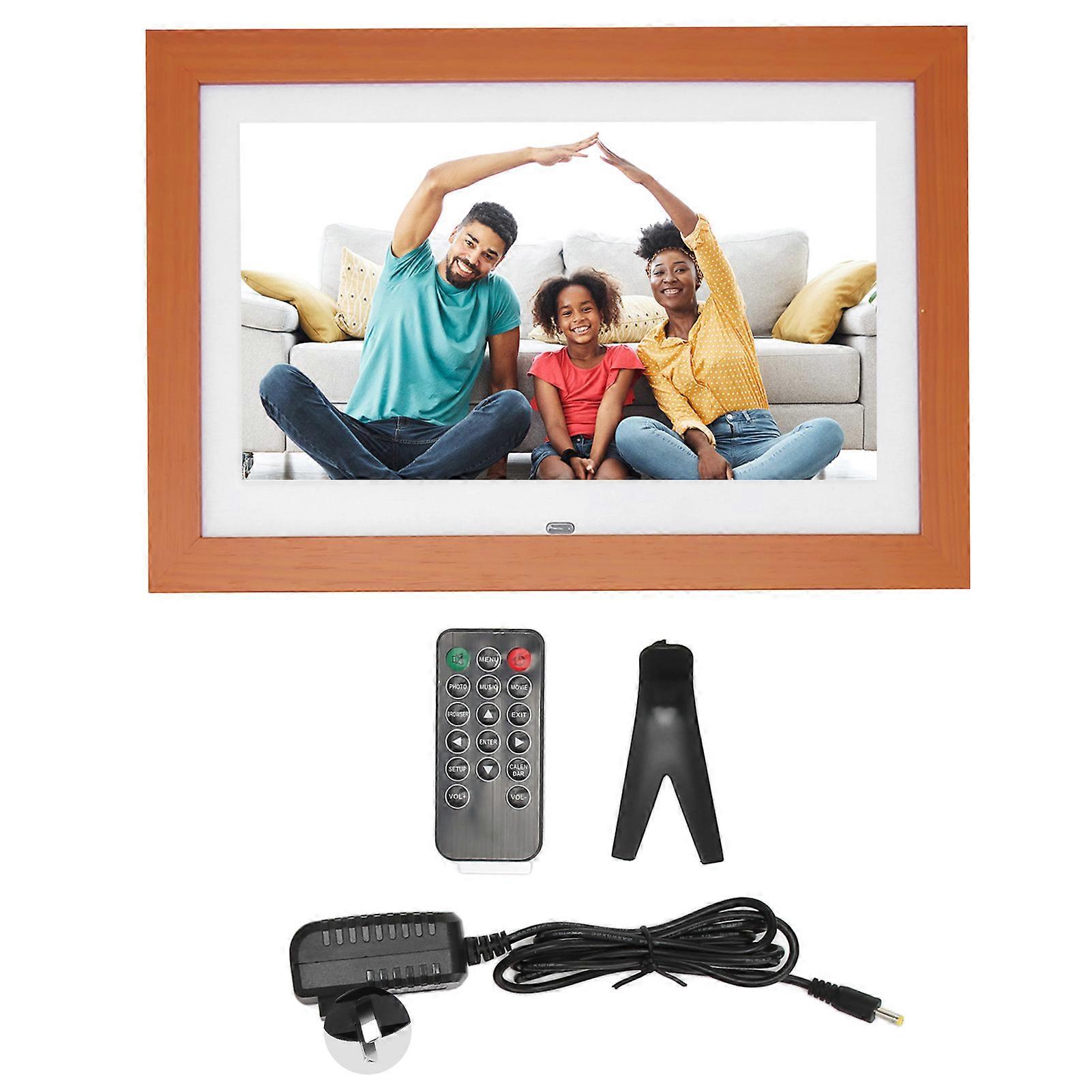 Wood Digital Picture Frame 10.1 Inch Hd Ips 1024x600 Smart Digital Photo Album With Remote Control 100240v Au Plug