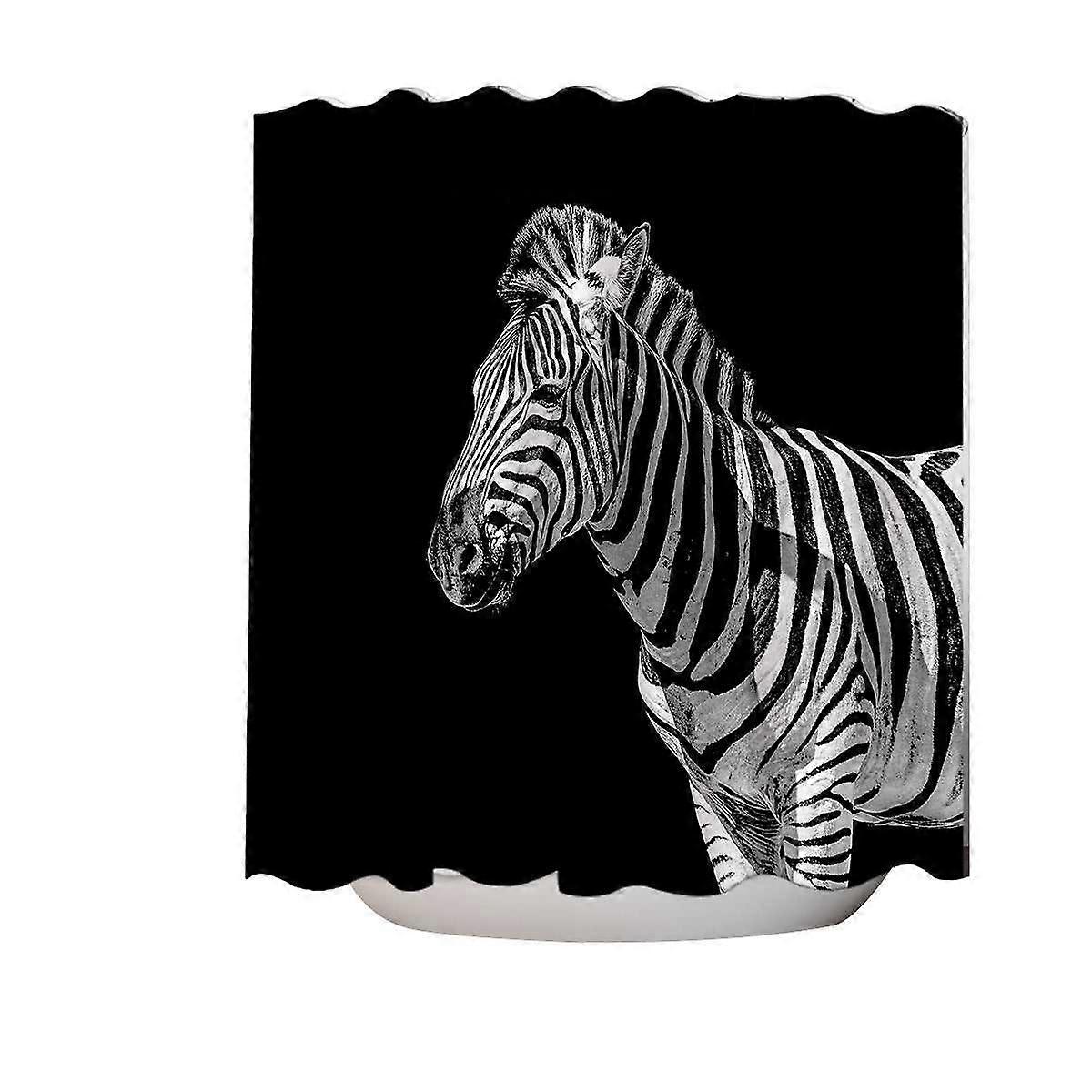 Black and White Wild Zebra Shower Curtain