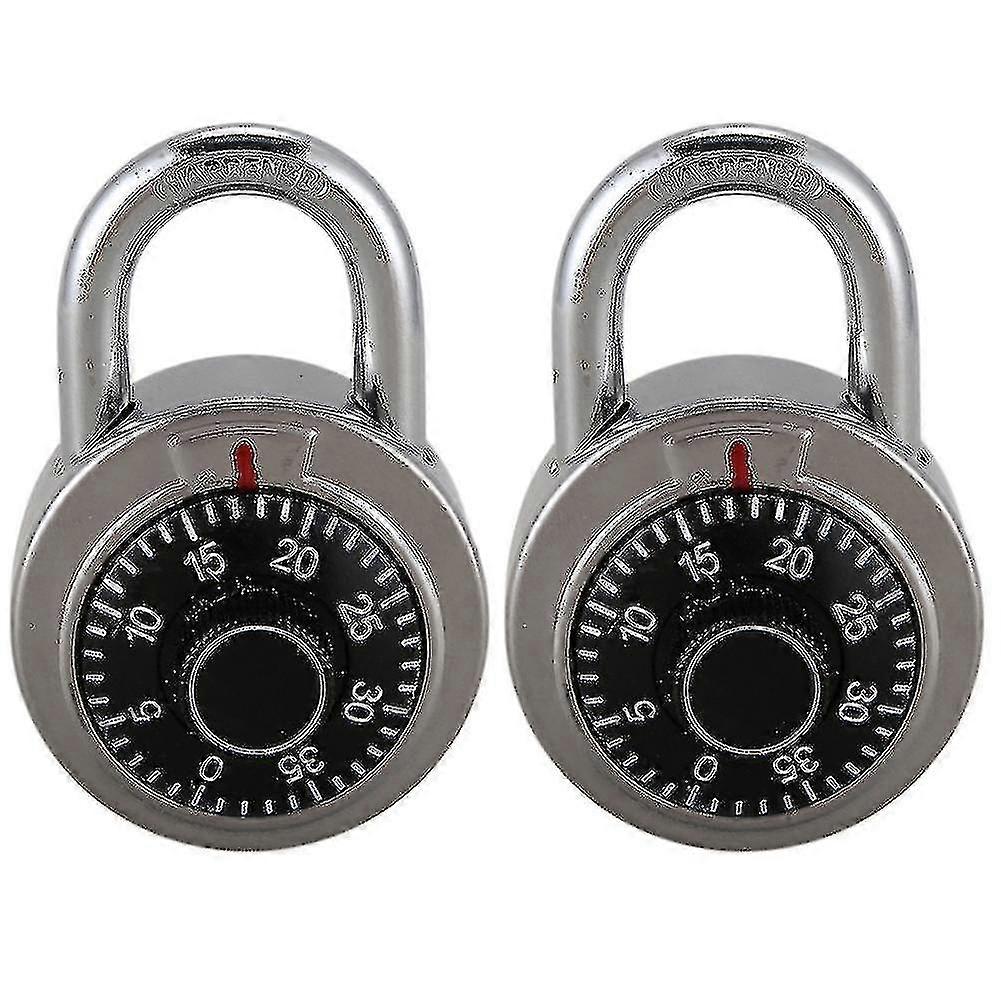 2x Master Coded Lock 50mm With Round Fixed Dial Combination Padlock Defender Hy