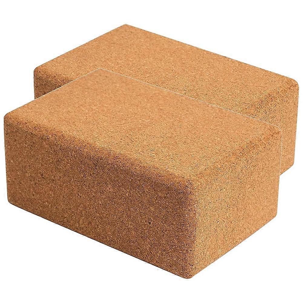 2 Pcs Thick Yoga Block Yoga Cork Block High-Density Beginner's Leg Press Dance Aid