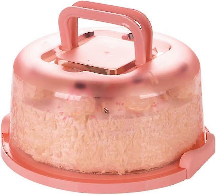 Inch Portable Round Cake Carrier with Handle Pie Saver Cupcake Container Translucent Dome Small for carrying cakes, cupcakes, cookies, pies