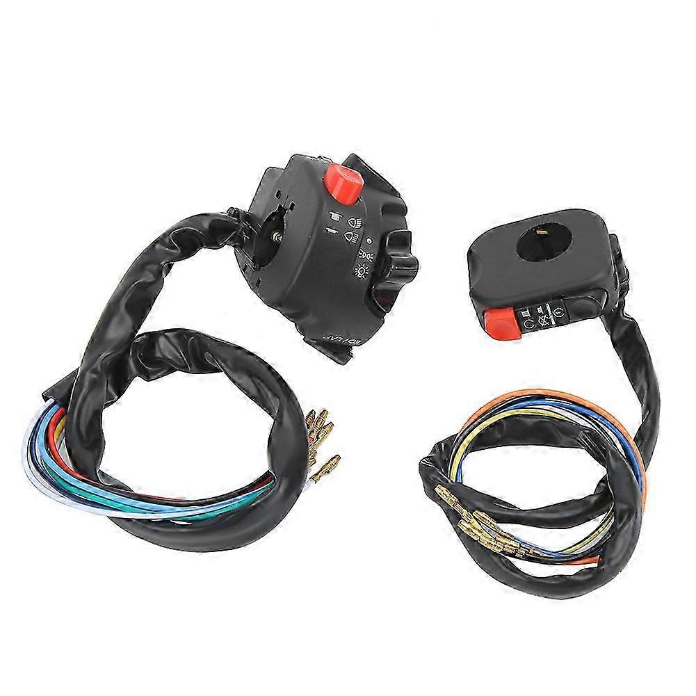 2pcs Motorcycle Left Right 5-Function Power Handle Switch 22mm 0.9in Fit for Honda