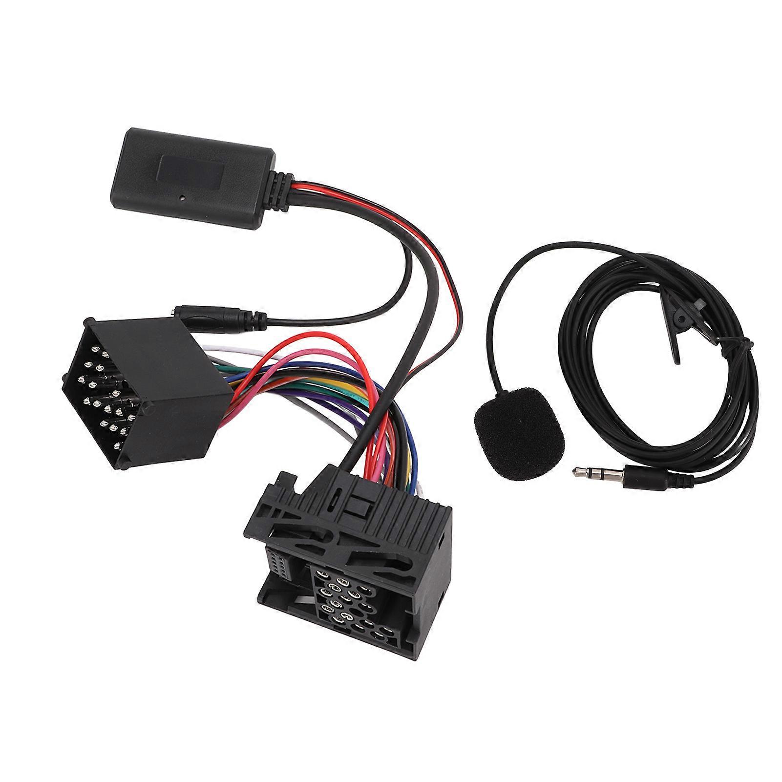 Wireless Audio AUX Cable Connector Bluetooth 5.0 with Microphone Replacement for E46 320i 320ci 2002?2006
