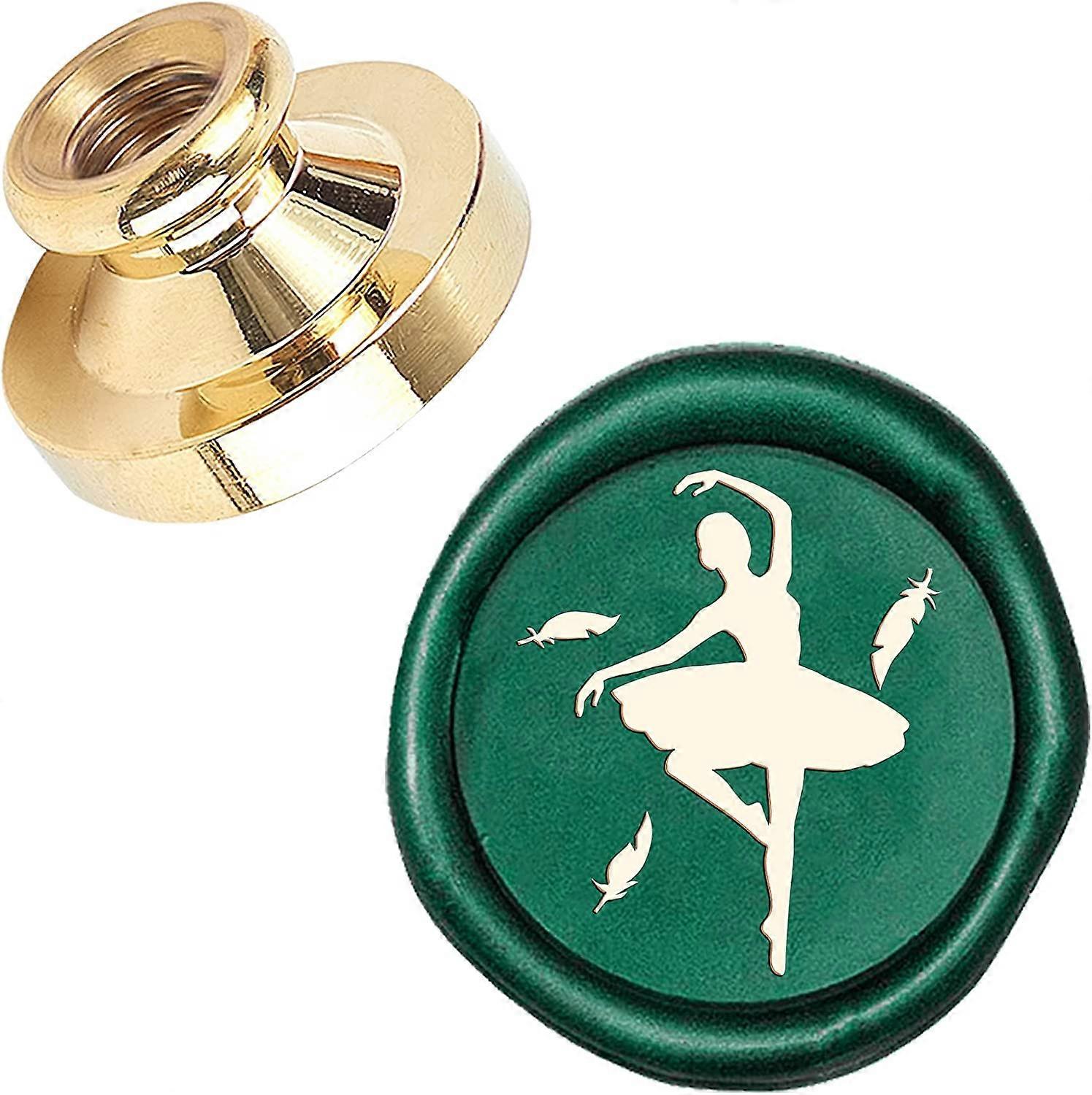 1pc Ballet Wax Seal Stamp Head Replacement 25mm Vintage Sealing Wax Stamp Heads Only No Handle for Envelopes Cards Invitations Wedding Halloween Chris