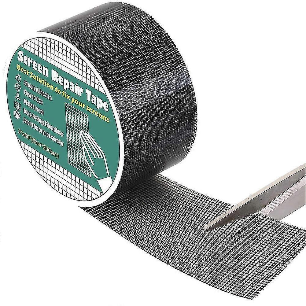 Rotolo di tessuto a rete in fibra di vetro autoadesiva ad alta resistenza (nero)