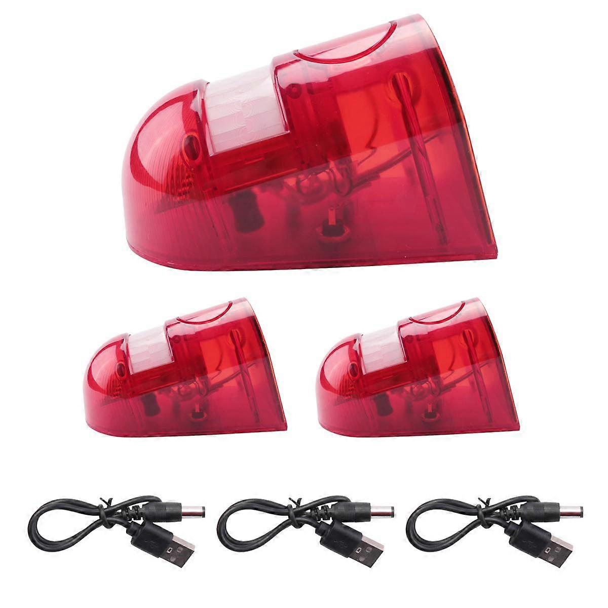 3 Pack Solar Strobe Light with Motion Sensor Alarm 129DB Sound Security Siren IP65 Waterproof for V