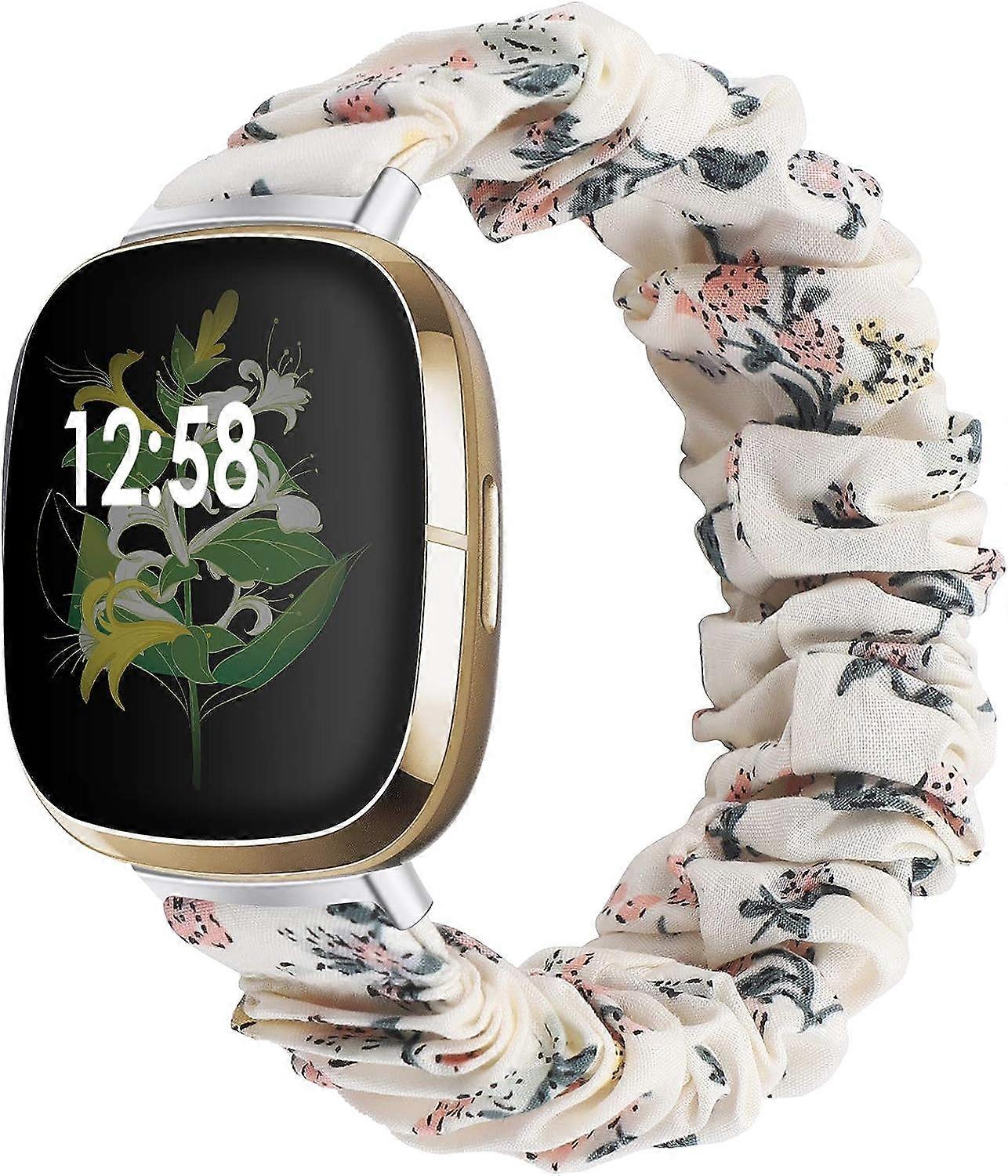 QQDD Bands Compatible with Fitbit Sense / Versa 3, Bands compatible with Women and Girls, Elastic