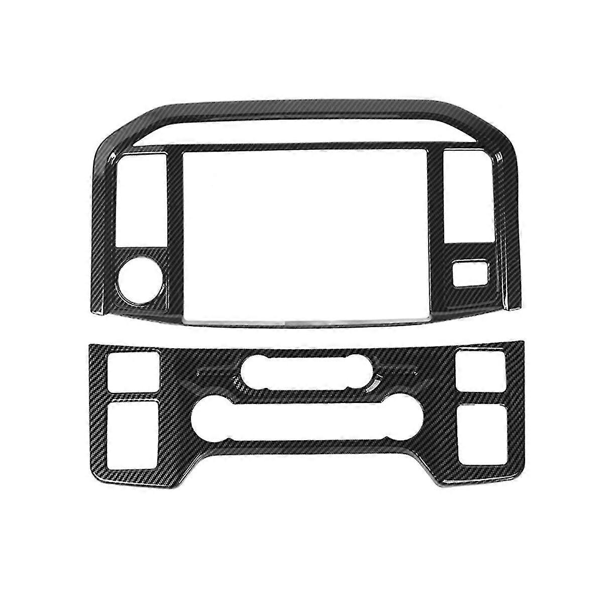 Carbon Fiber Central Control Panel Cover Trim For 2021-2023 Ac Adjustment+navigation Frame Cover ,2