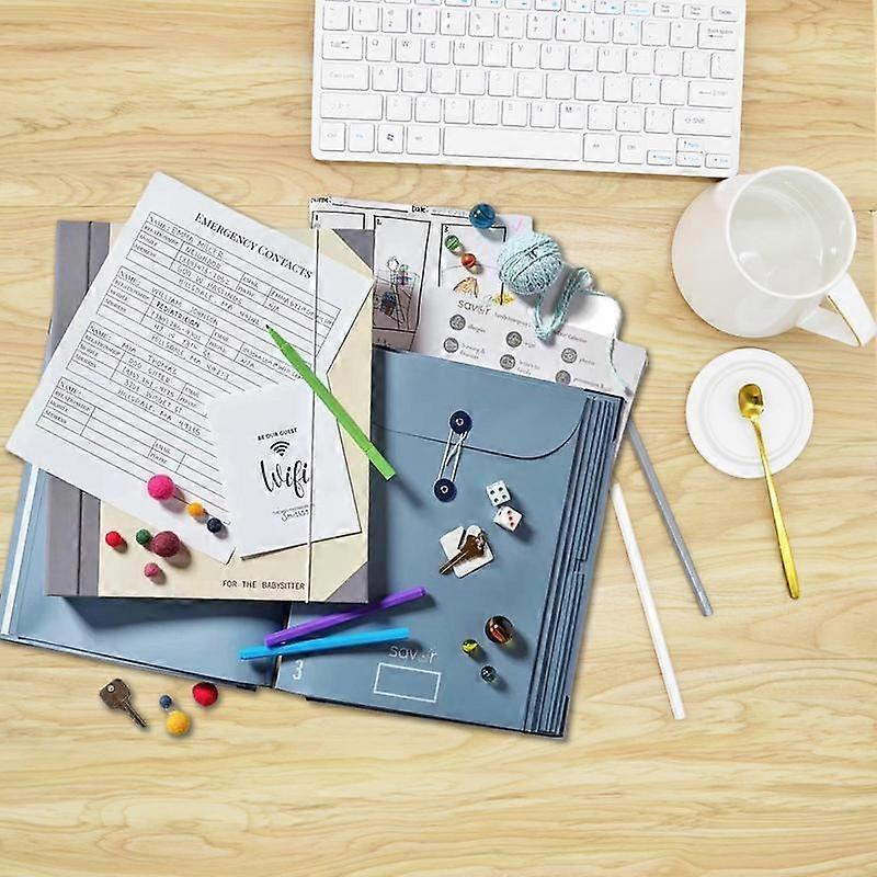 Portable Document Storage Folder - Multipurpose File Organizer Binder for Important Papers