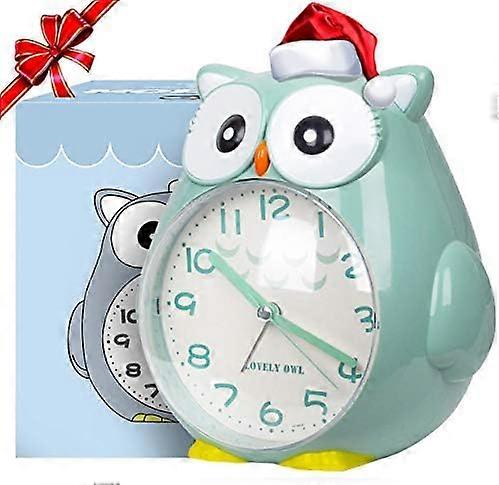 Alarm clock children without ticking Children's clock with night light, bedroom snooze function cloc