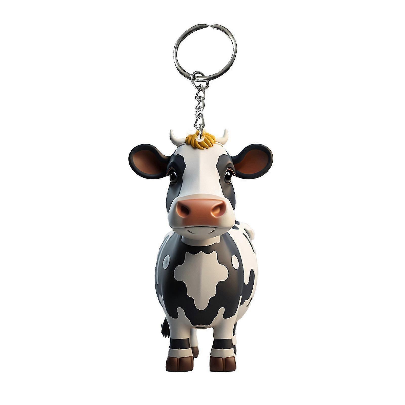 1Buc Pandantive de vacă Keyring Vaci Decor Acrilic New Yak Pandantiv Cow Series Breloc