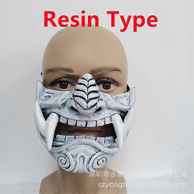 ハロウィン 悪鬼 歌舞伎 侍 般若 マスク ラテックス/レジン 日本 プラジナ ゴースト ラテックス ハーフフェイスマスク