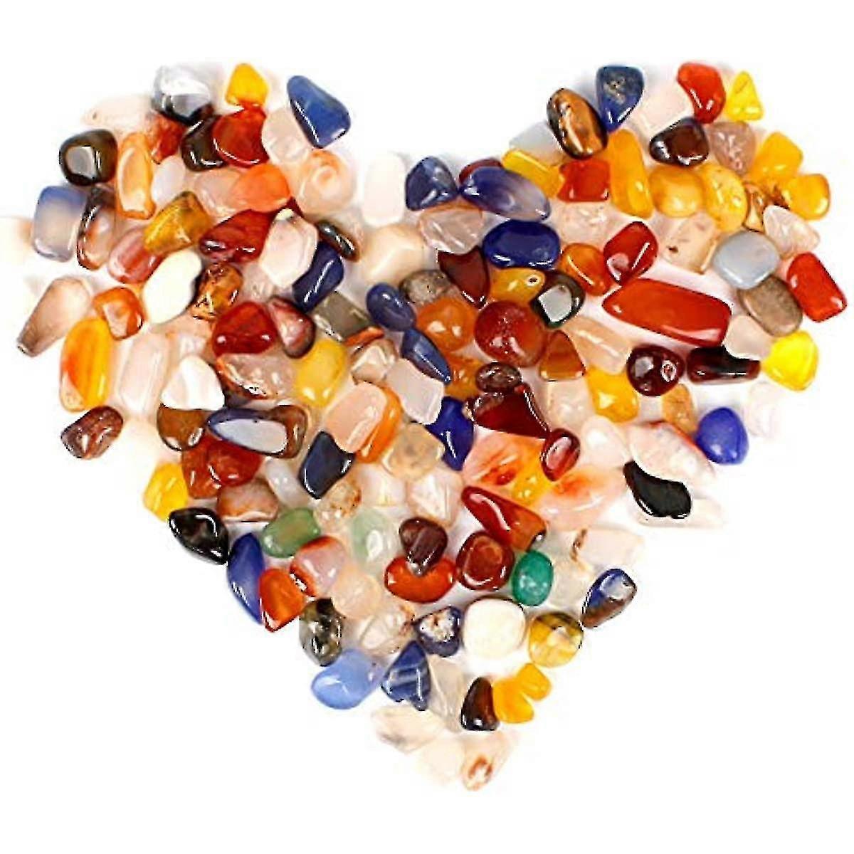 Decorative Stones 200g Mixed Tumble Stones Colorful Polished Natural Pebbles Small Decorative Rocks For Flowerpot Vase Filled Fish Tank And Garden De