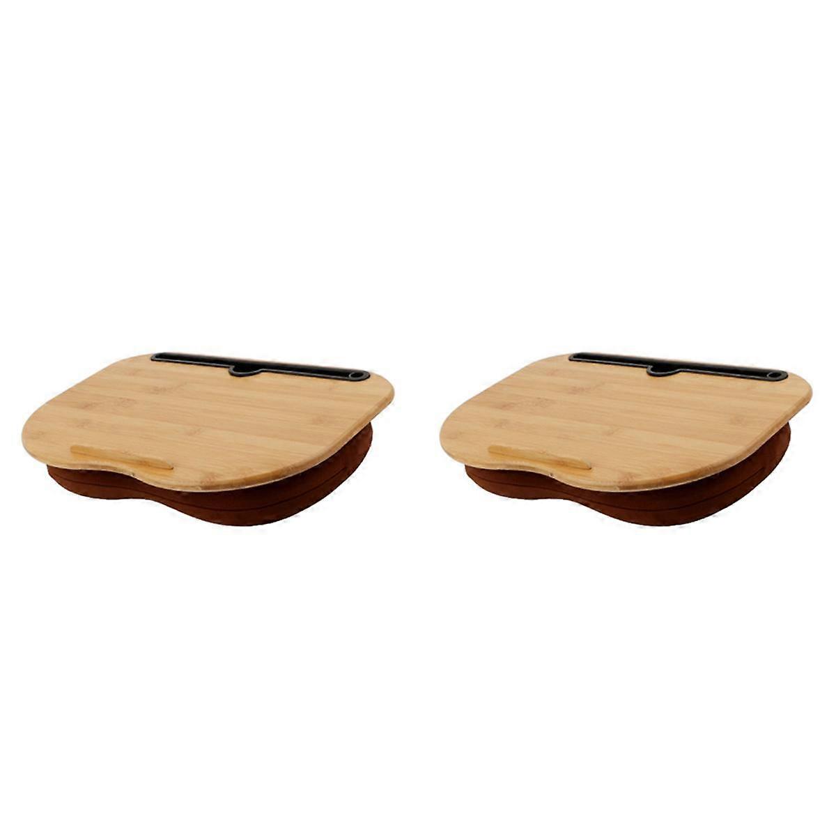 2X Lap Scrivania con cuscino cuscino, supporto per laptop con slot per tablet, supporto per tavolo da letto per computer fino a