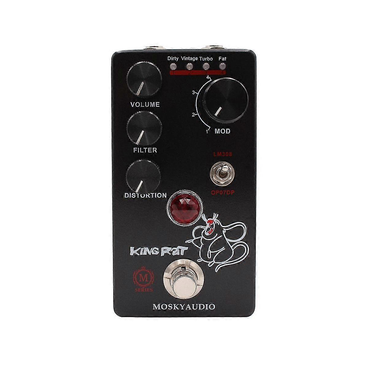 King Rat Guitar Effects Pedal Distortion True Bypass Circuit Guitar Processor Accessories