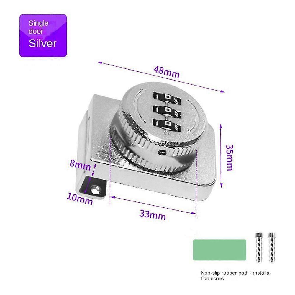 Hardware Display Case Lock 3 Digital Code Combination Lock Glass Door Password Lock Glass Cabinet