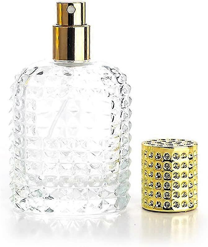 Perfume Fragrance Cologne Atomizer Empty Refillable Glass Bottle, Empty Perfume Bottle Clear Glass Fine Mist Spray