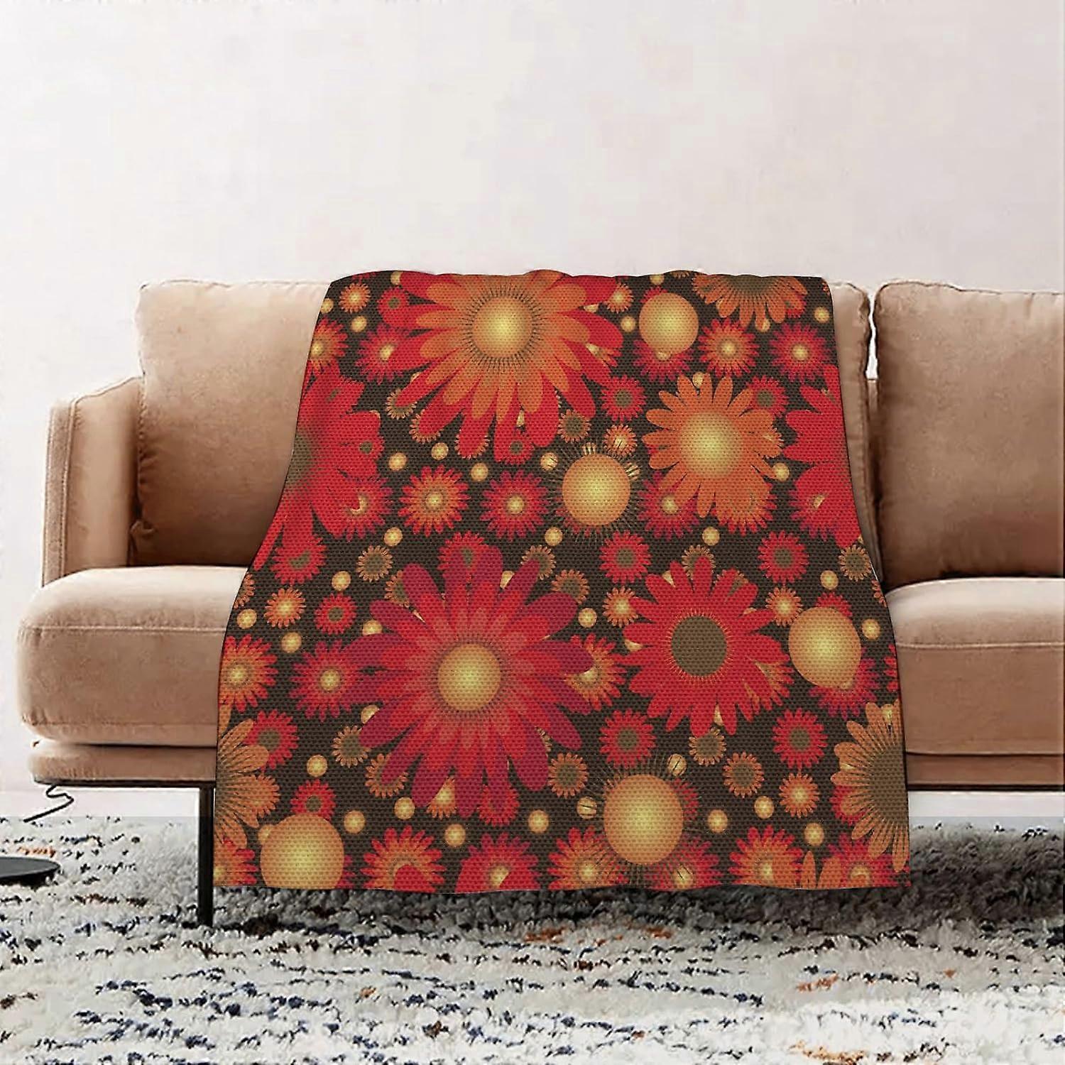 Rajahubri Schmetterlings-Decke – Wildblumen-Design, Ultraweich, 127 X 152 Cm, Aus Microfaser-Polyester