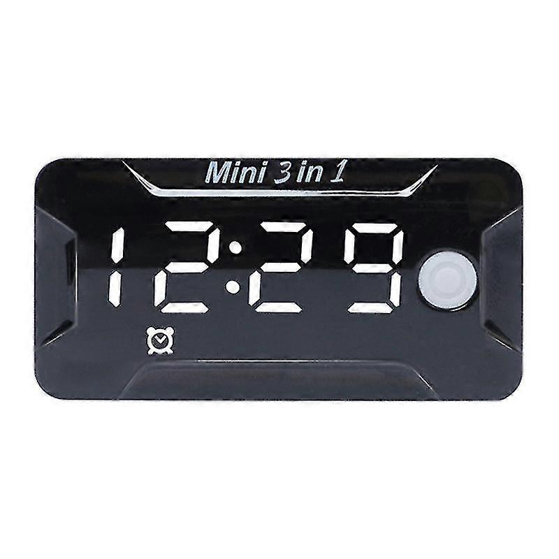 Waterproof Digital Time Clock & Thermometer & Voltage Voltmeter Motorcycle