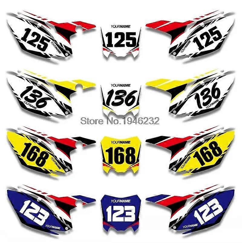 Custom Number Plate Backgrounds Graphics Sticker & Decals Kit For Honda CRF250R CRF250 2014 2015 2016 2017