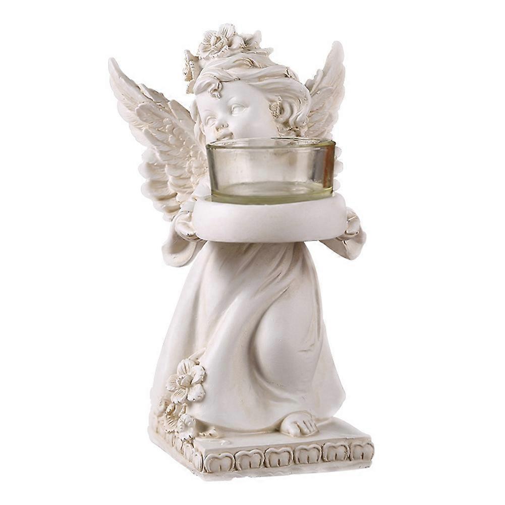 Retro Angel Candlestick Ornaments, Resin Home Tabletop Furnishings, Romantic Candlelight Dinner Atm