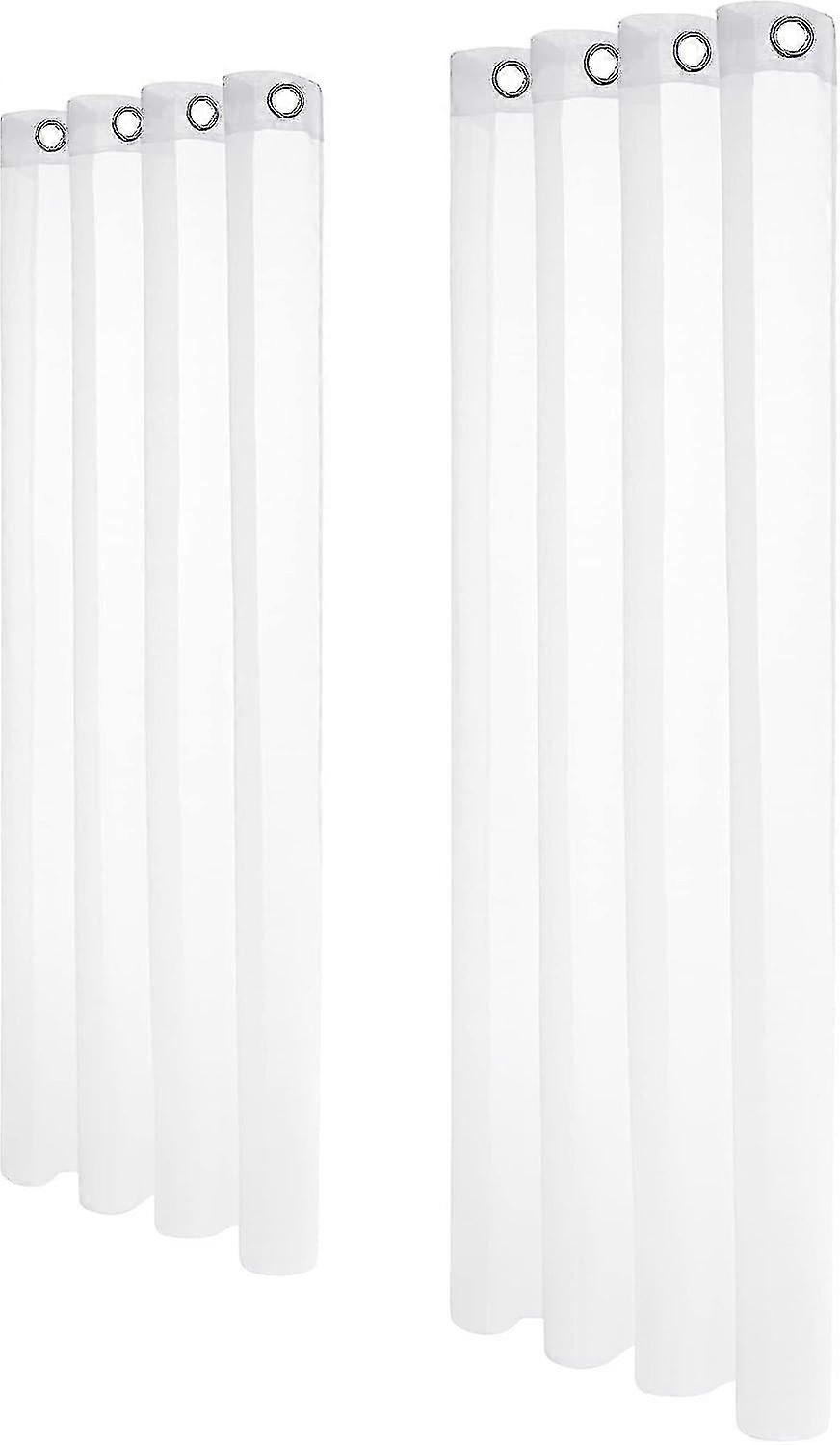 Set De 2 Cortinas Voile Blancas Con Ojales Cortina Niños Ventana Voile  140x180cm, image size:872x1500