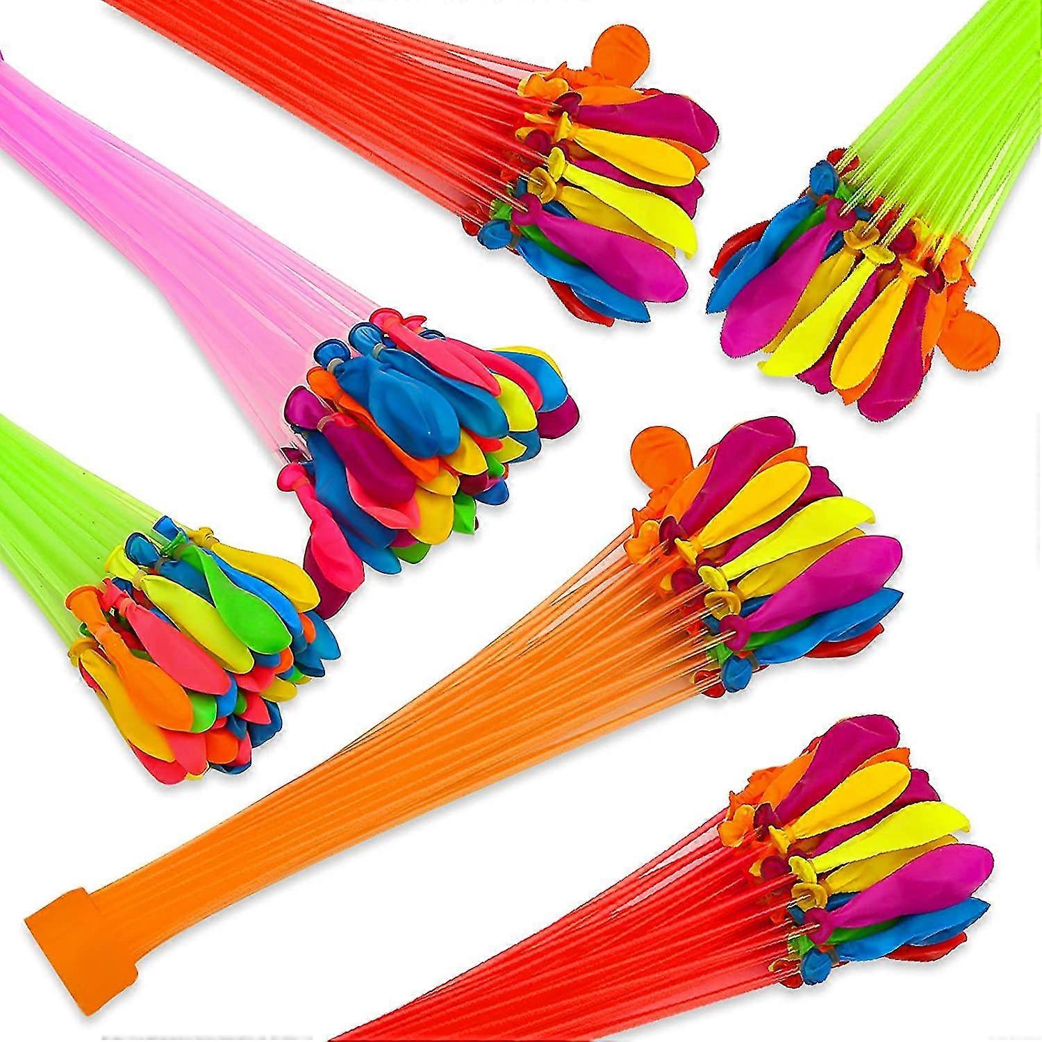 Water Bombs Balloons, 6 Bundle With 37 Water Bombs Each, A Total Of 222 Water Bombs, Self -closed Without Knot