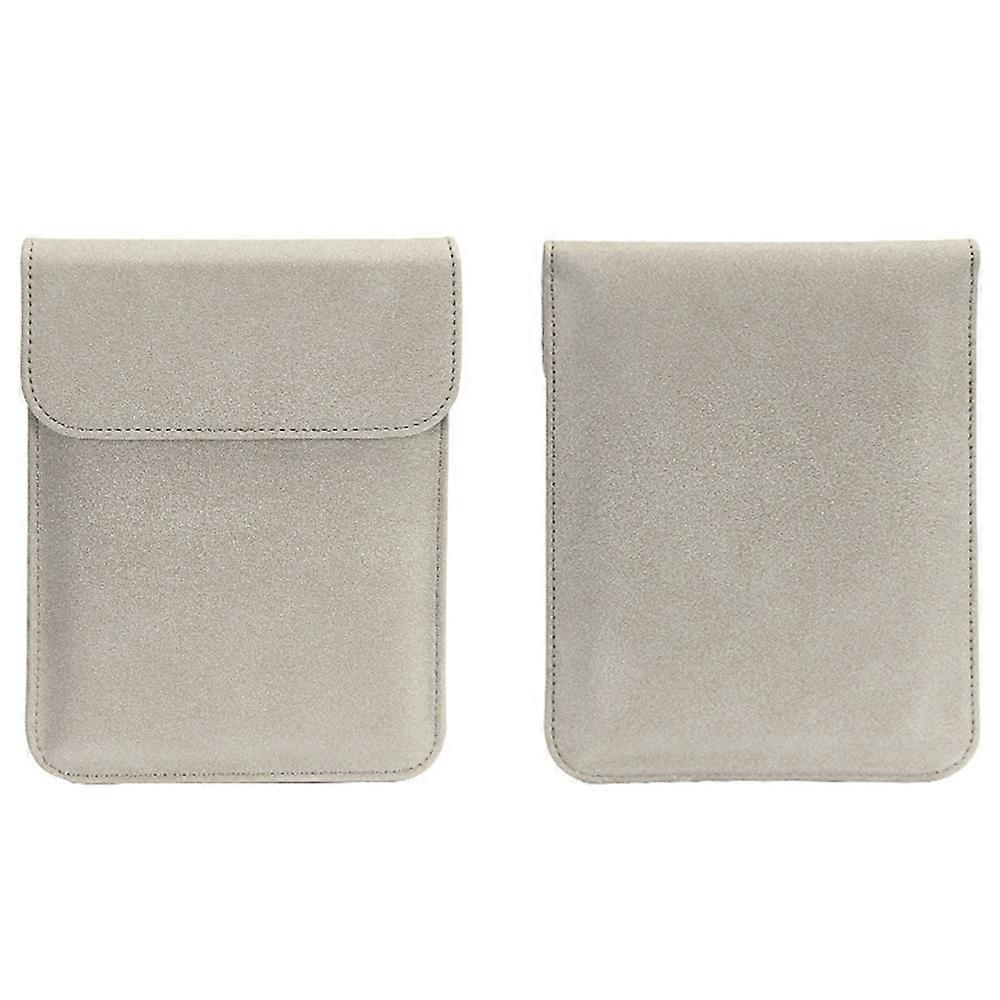 For 6.8 inch E-Reader Carrying Case PU Leather Portable Protective Bag Magnetic Closure - Light Grey
